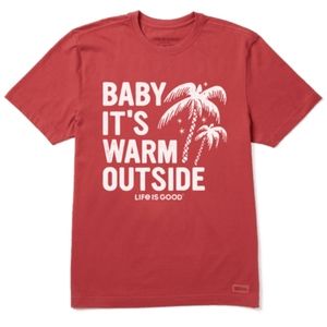 3XL Life Is Good Baby It's Warm Outside Christmas Shirt Red